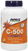 Vitamin C-500 Chewable, Orange - 100 tabs