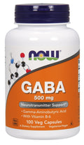 GABA with Vitamin B6, 500mg - 100 vcaps