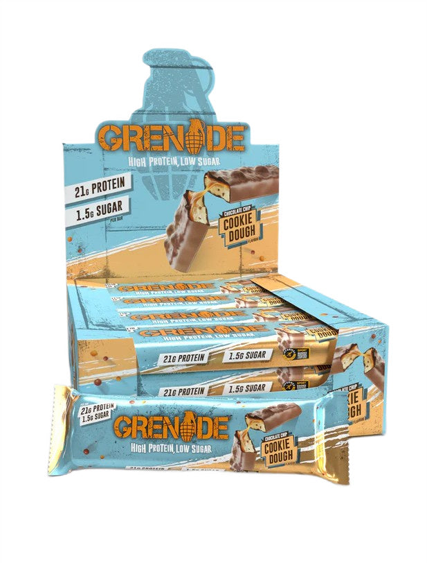 Protein Bars, Chocolate Chip Cookie Dough (EAN 5060811382486) - 12 x 60g